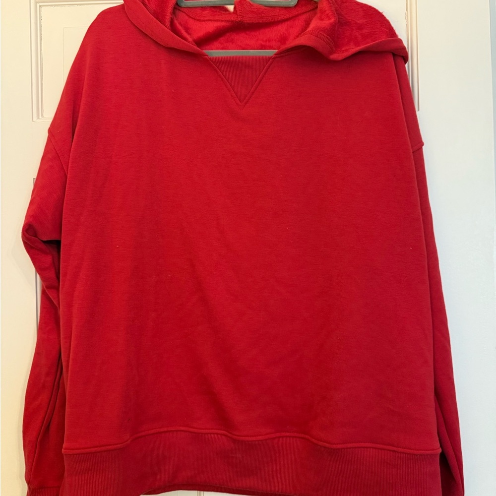 Vibrant NWT Red Soft Hoodie Sweatshirt